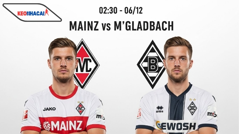Nhận định bóng đá Mainz vs M'gladbach, 02h30 ngày 6/12, cân sức